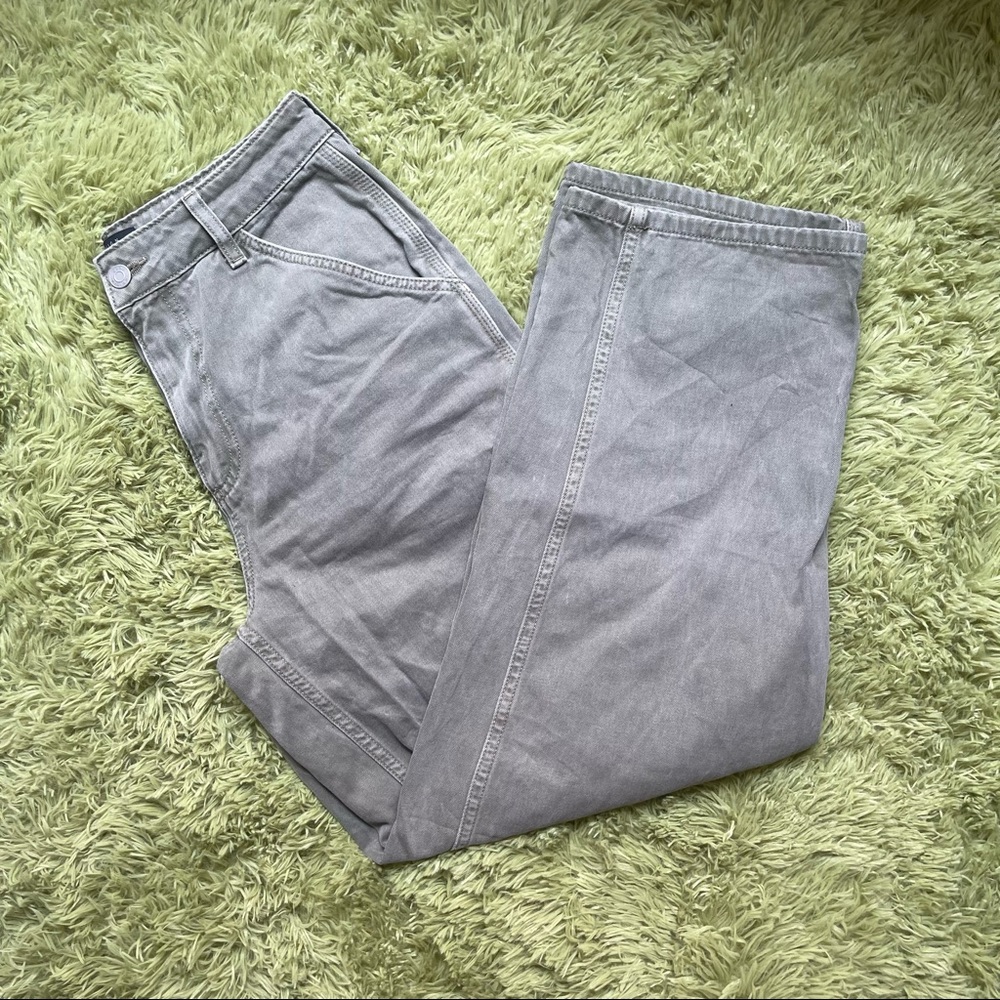 ASOS green straight leg jeans